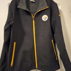 Nike Men's Pittsburgh Steelers Black Performance Jacket with Gold Accents